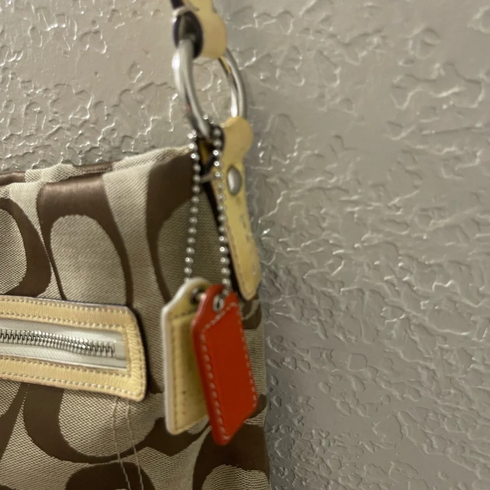 Coach Brown and Cream Crossbody Bag‎